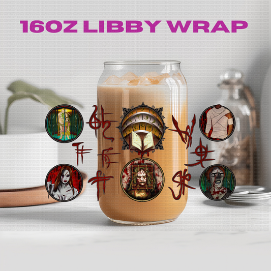 13 Ghosts Halloween - 16 oz / 20 oz Libby UV DTF Wrap