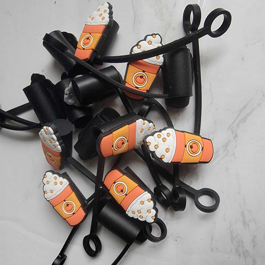 Pumpkin Spice  - Silicone Straw Toppers 8 mm