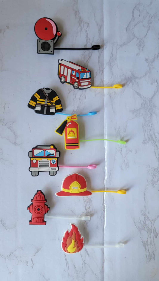 Firefighter Collection - Silicone Straw Toppers 8 mm