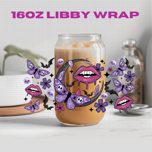 Halloween Haunt Vampire Nights - 16 oz / 20 oz Libby UV DTF Wrap