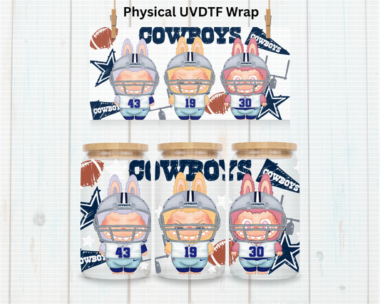 Cowboy Football LaBu Bear - 16 oz / 20 oz Libby UV DTF