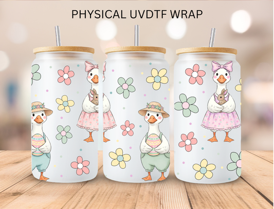 Pastel Easter Ducks - 16 oz / 20 oz Libby UV DTF Wrap