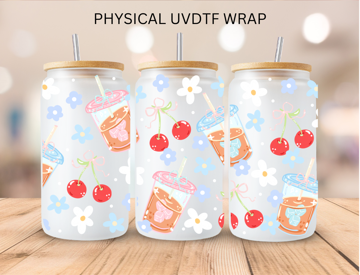 Cherry Iced Coffee  - 16 oz / 20 oz Libby UV DTF