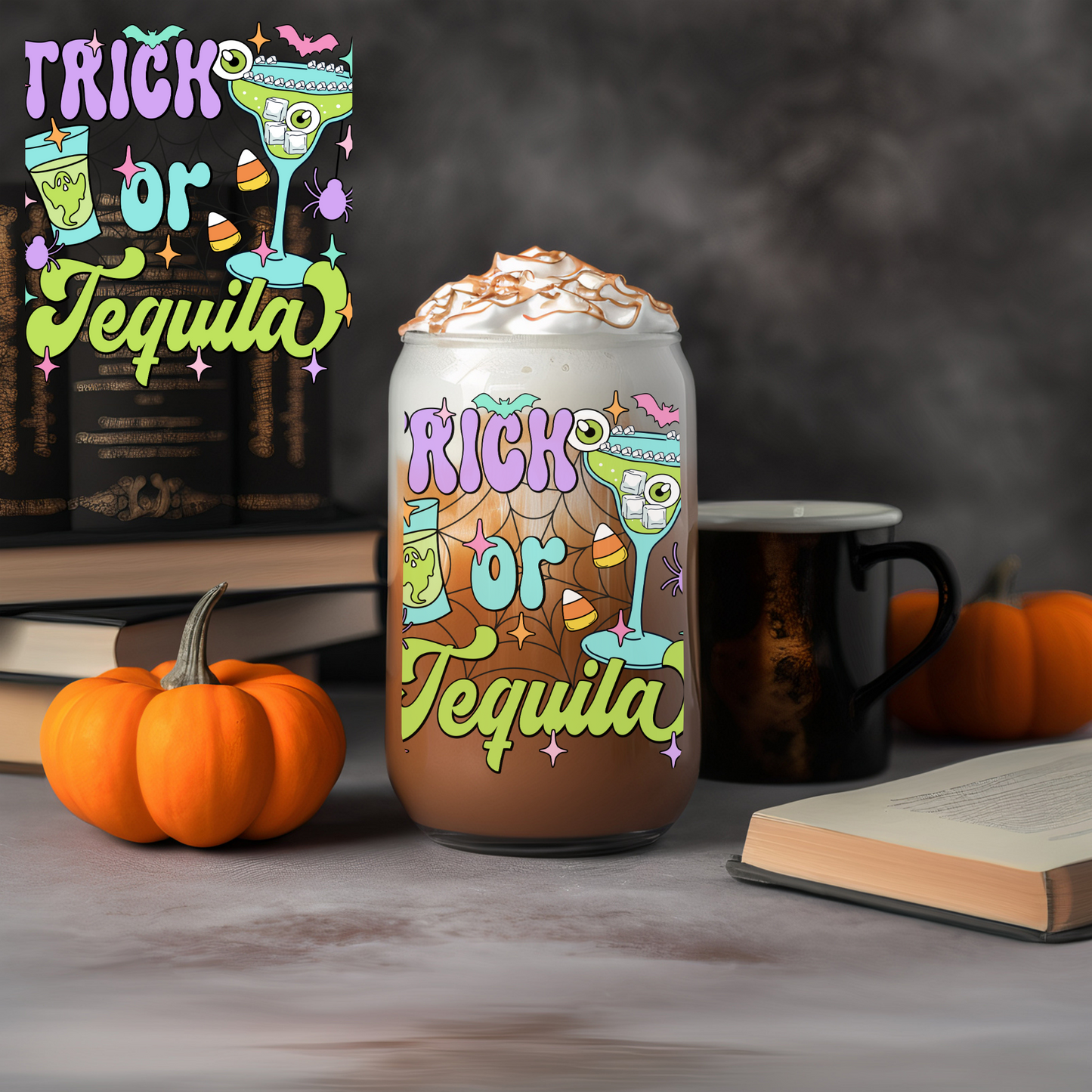 Halloween Trick Or Tequilla - UVDTF decals