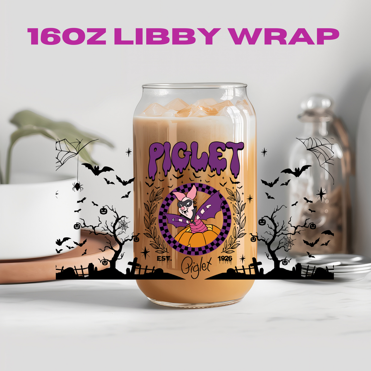 Halloween Spooky Mouse Friends Collection - 16 oz / 20 oz Libby UV DTF Wrap