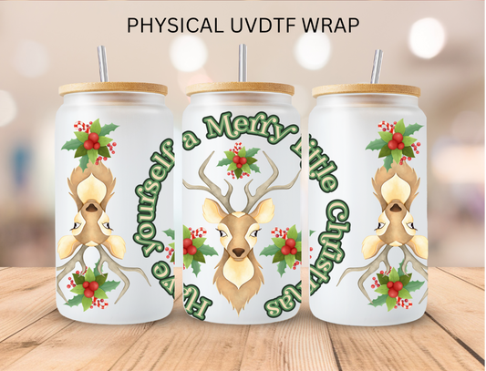 Reindeer Have Yourself A Merry Little Christmas - 16 oz / 20 oz Libby UV DTF Wrap