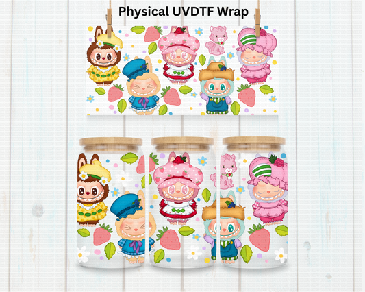 Strawberry Crew LaBu Bear - 16 oz / 20 oz Libby UV DTF