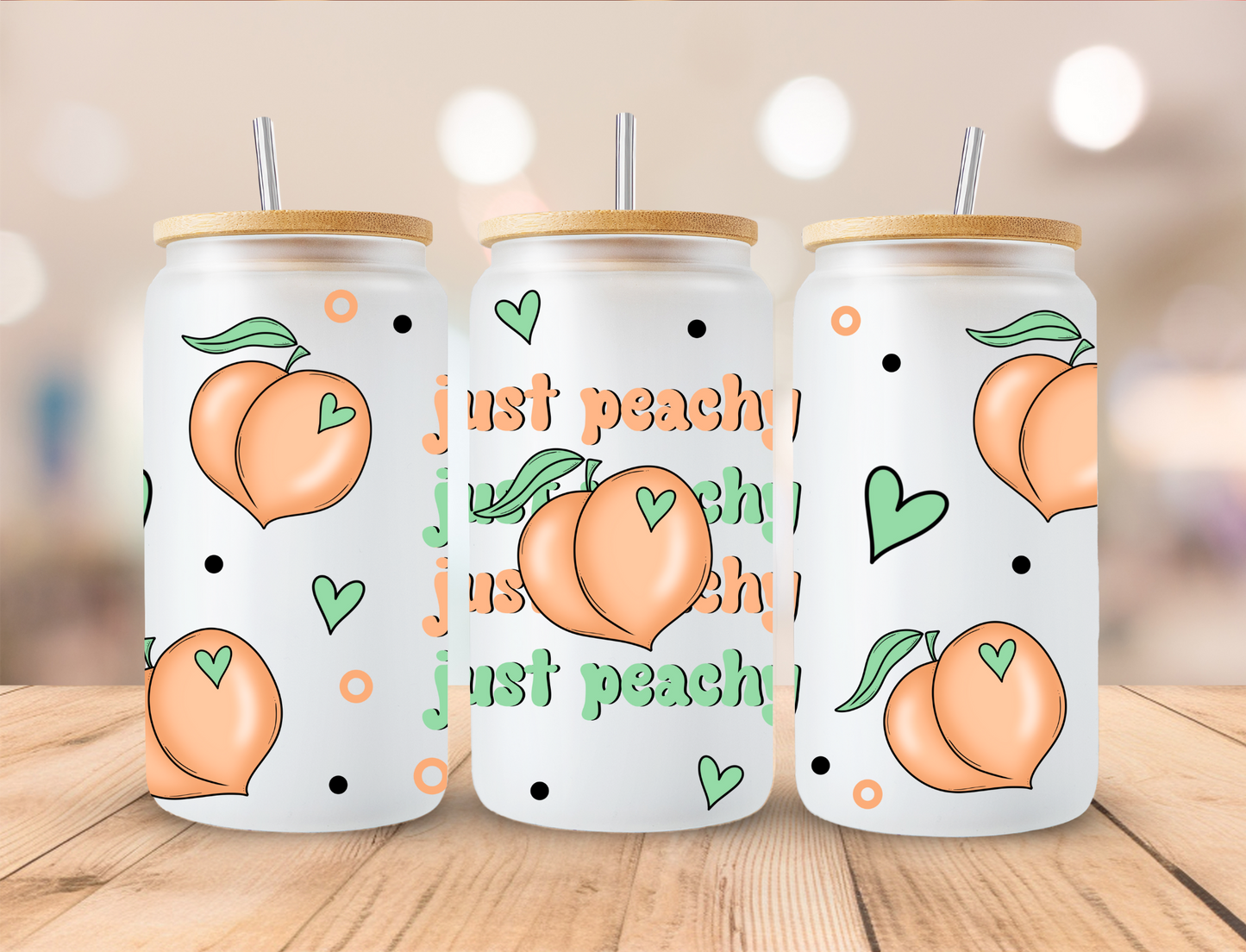 Just Peachy - Libby UV DTF Wrap EXCLUSIVE DESIGNED