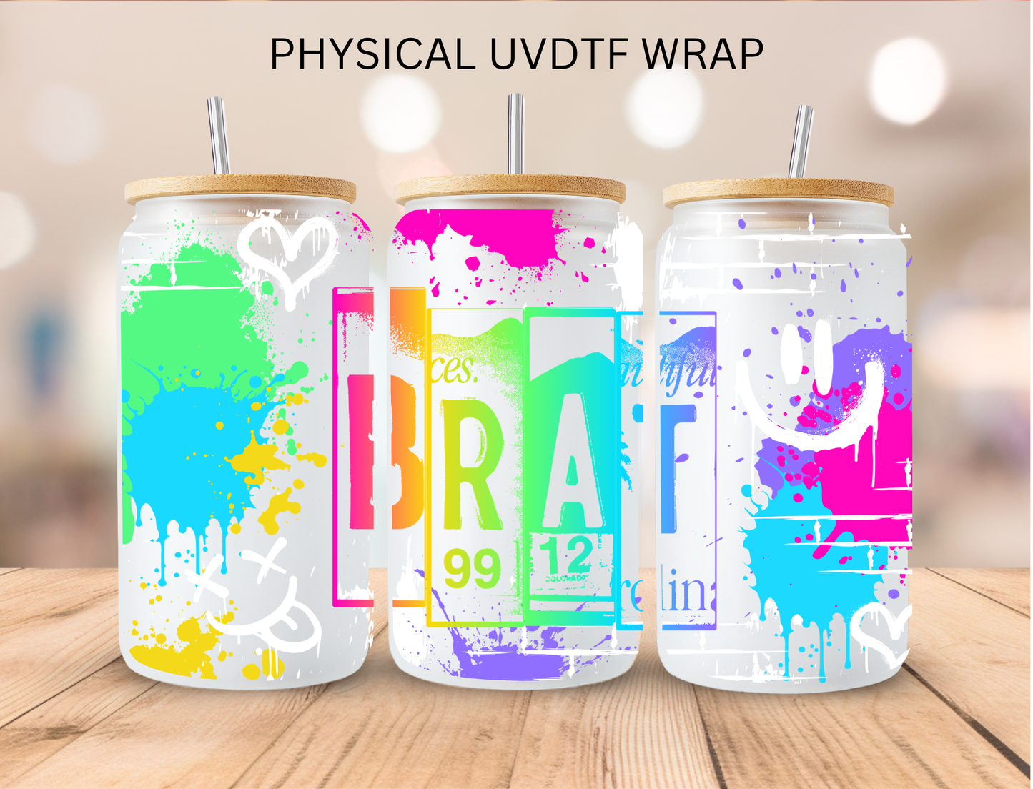 Neon Brat - 16 oz / 20 oz Libby UV DTF Wrap