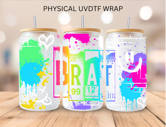 Neon Brat - 16 oz / 20 oz Libby UV DTF Wrap