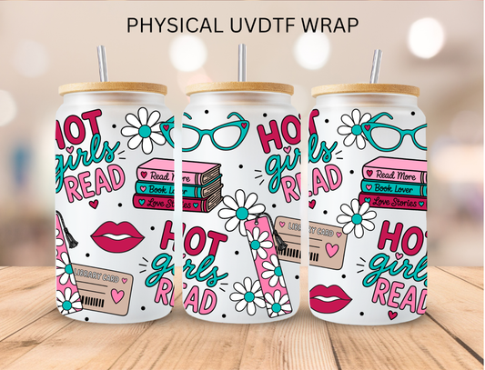 Bookish Hot Girls Read - 16 oz / 20 oz Libby UV DTF Wrap