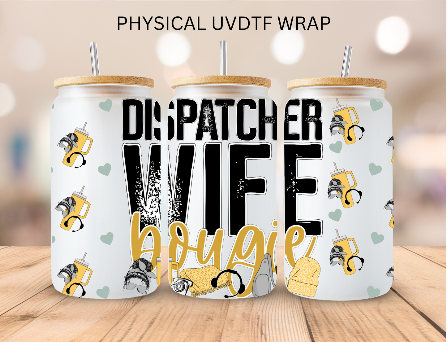 Bougee Wife Mom Collection - 16 oz / 20 oz Libby UV DTF