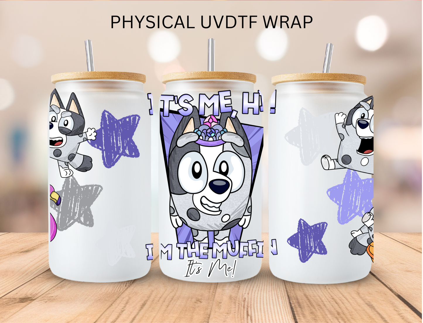 Blue Dog It's Me Hi - 16 oz / 20 oz Libby UV DTF