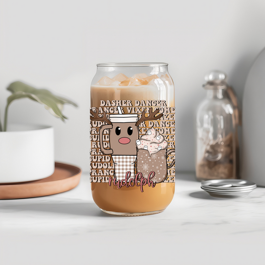 Christmas Reindeer Coffee - UVDTF decals RTS