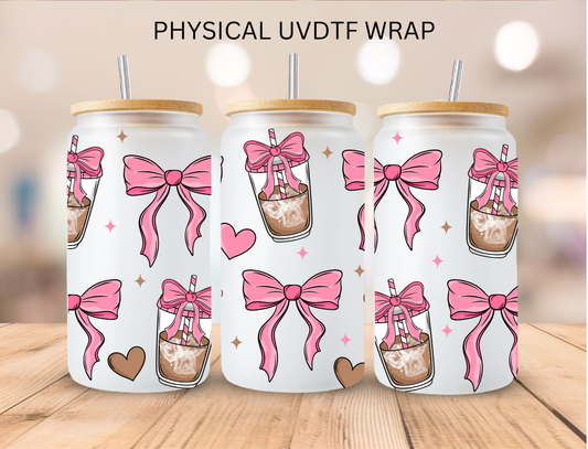 Coffee And Bows - 16 oz / 20 oz Libby UV DTF Wrap