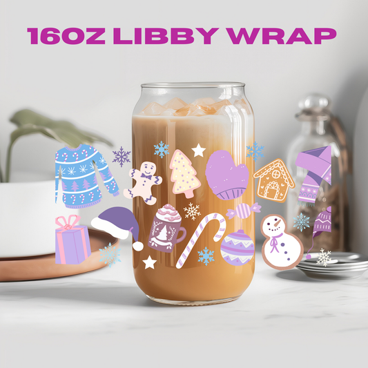 Winter Pastel Favorites - 16 oz / 20 oz Libby UV DTF Wrap