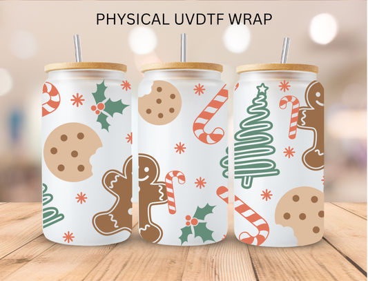 Christmas Cookies - 16 oz / 20 oz Libby UV DTF Wrap