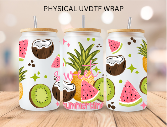 Summertime Sweets - 16 oz / 20 oz Libby UV DTF Wrap