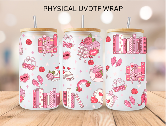 Valentine Book Stack - 16 oz / 20 oz Libby UV DTF