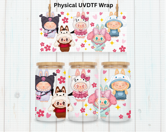 Pink Kaway Crew LaBu Bear - 16 oz / 20 oz Libby UV DTF