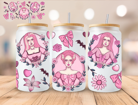 Halloween El Vira - 16 oz / 20 oz Libby UV DTF Wrap