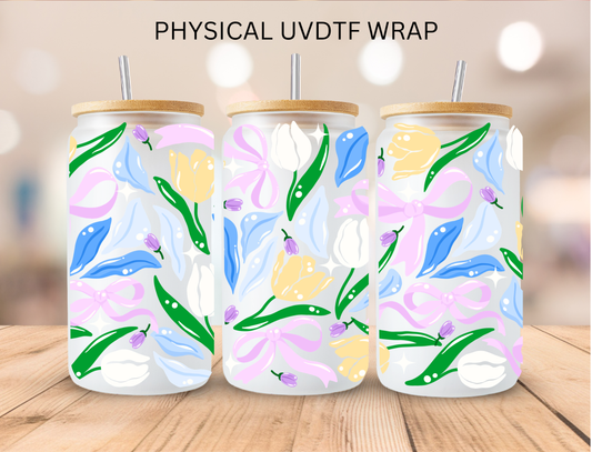 Floral Tulip Fantasy Bloom - 16 oz / 20 oz Libby UV DTF