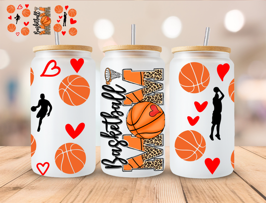 Basketball Mom - 16 oz / 20 oz Libby UV DTF Wrap