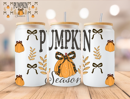 Fall Pumpkin Season - 16 oz / 20 oz Libby UV DTF Wrap