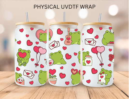 Valentines Frog - 16 oz / 20 oz Libby UV DTF