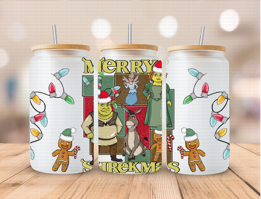 Christmas Merry Shrekmas - 16 oz / 20 oz Libby UV DTF Wrap