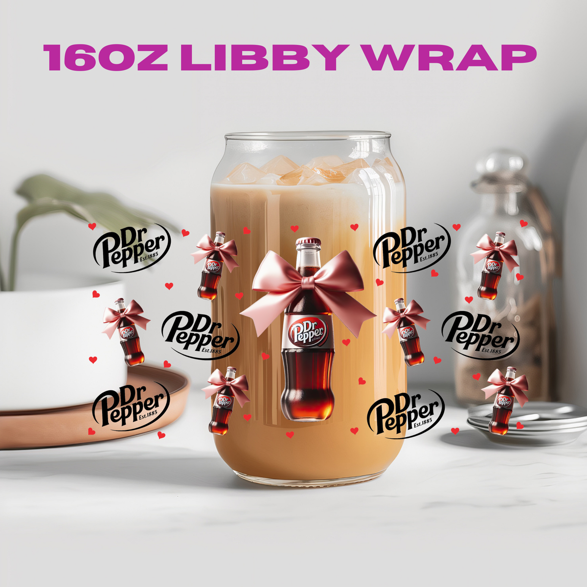 Coquette Soda Collection - 16 oz / 20 oz Libby UV DTF Wrap
