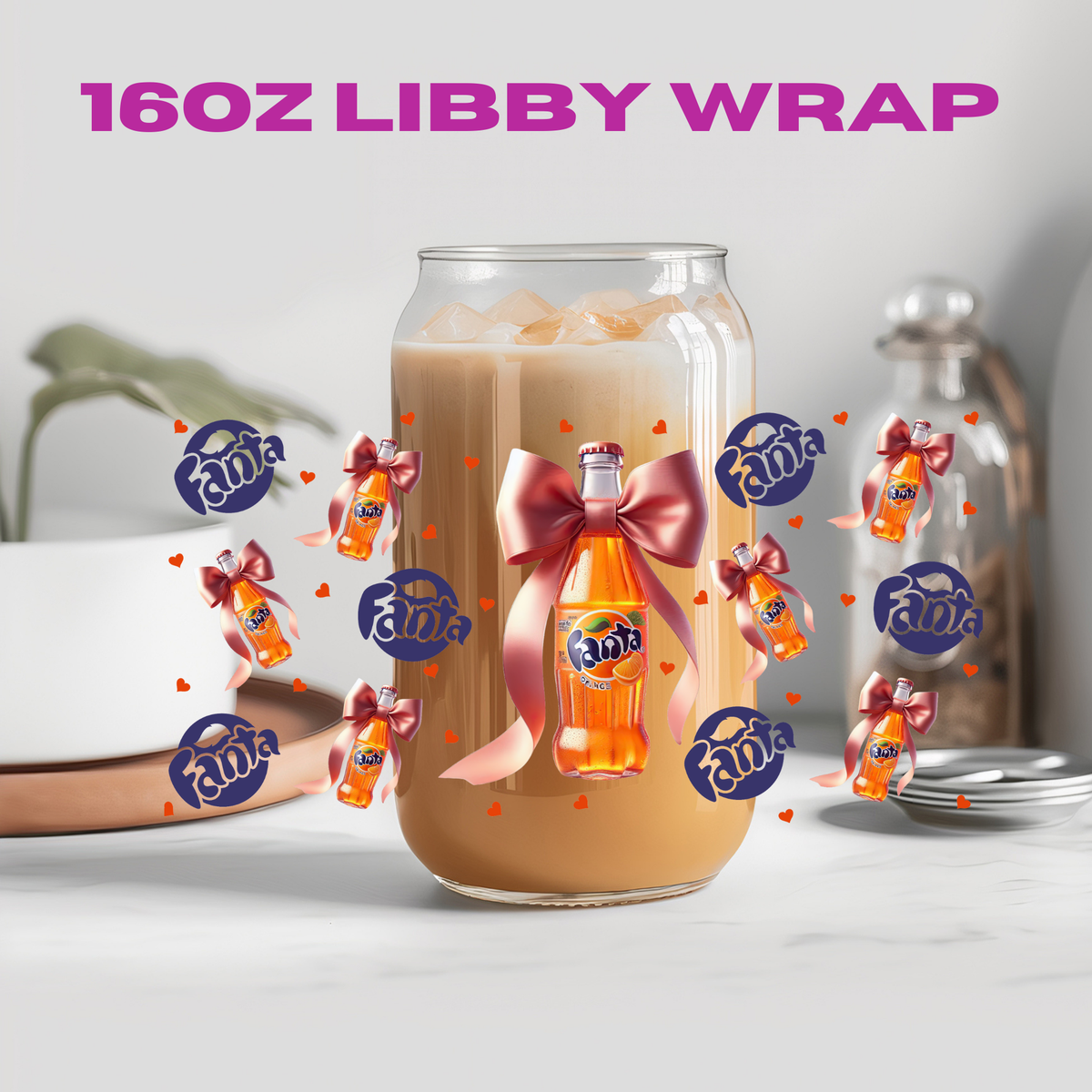 Coquette Soda Collection - 16 oz / 20 oz Libby UV DTF Wrap
