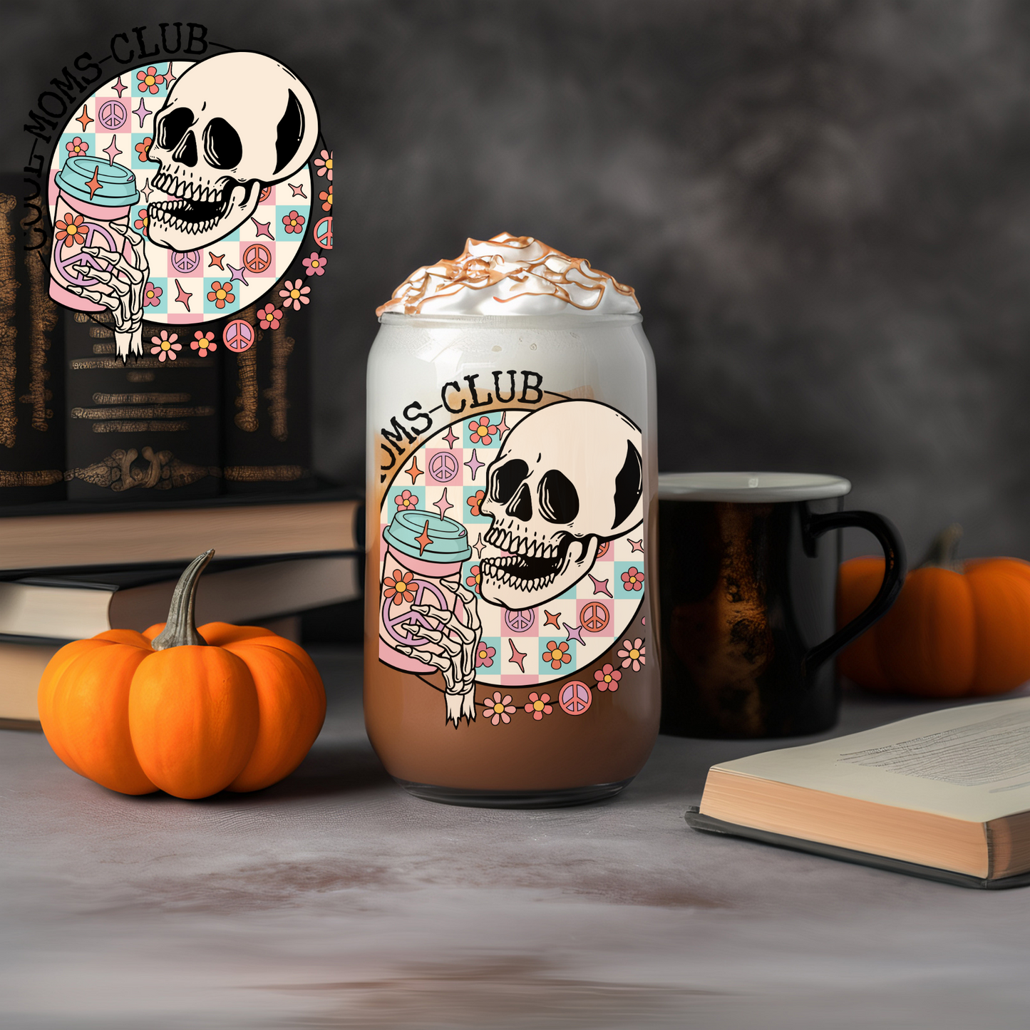 Halloween Skeleton Cool Moms Club - UVDTF decals