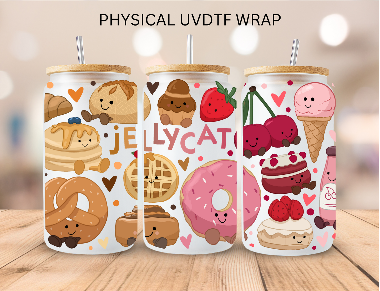 Jelly cat Foods - 16 oz / 20 oz Libby UV DTF