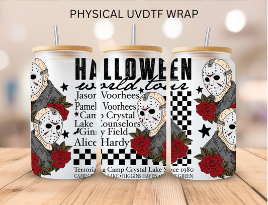 Halloween Rose Jason- 16 oz / 20 oz Libby UV DTF Wrap