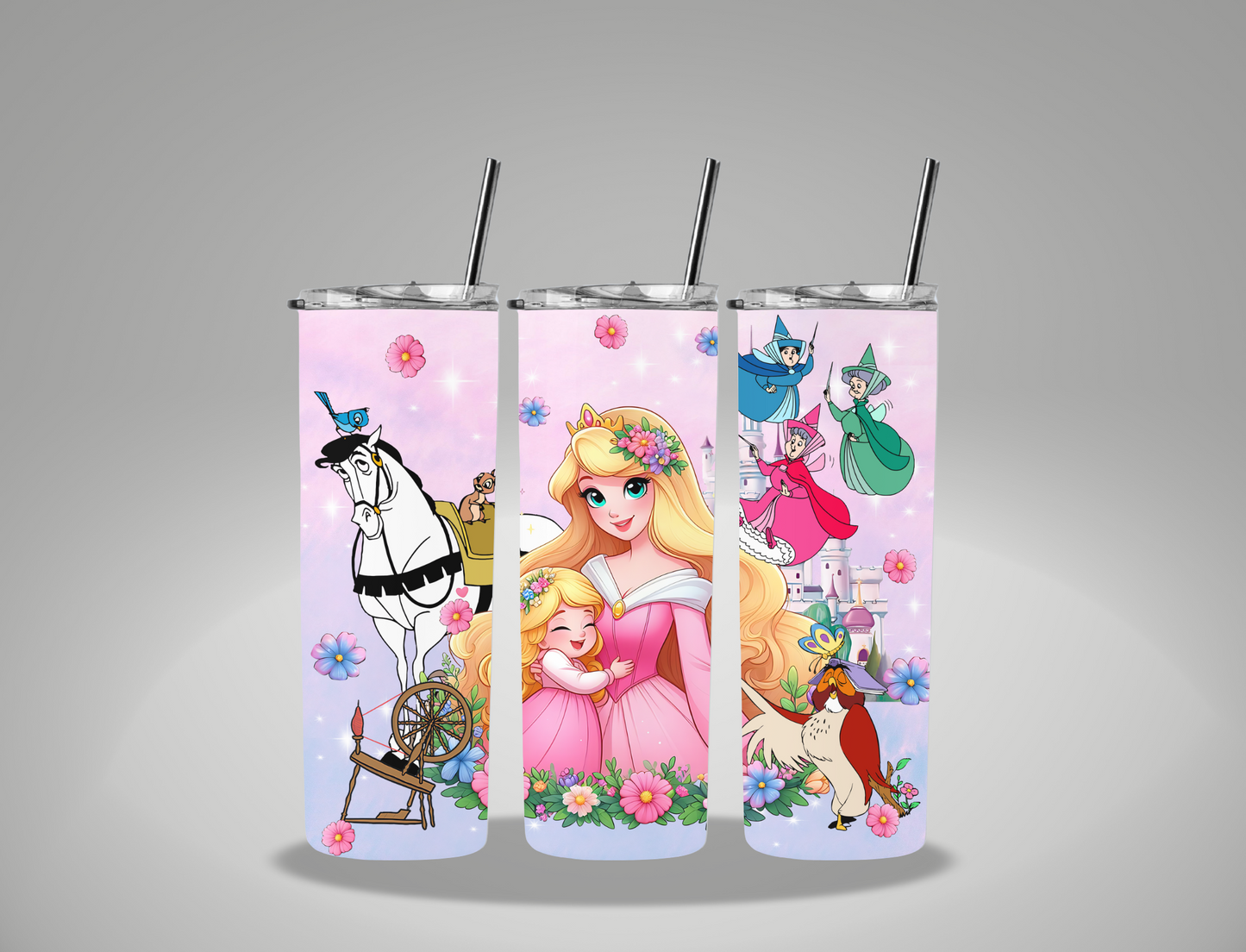 Sleeping Princess - 20oz Skinny Tumbler Wrap