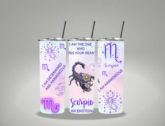 Scorpio - 20oz Skinny Tumbler / 25 Oz Glass Tumbler Wrap EXCLUSIVE