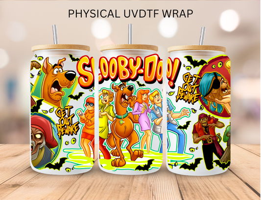 Scooby Mystery Dog - 16 oz / 20 oz Libby UV DTF Wrap
