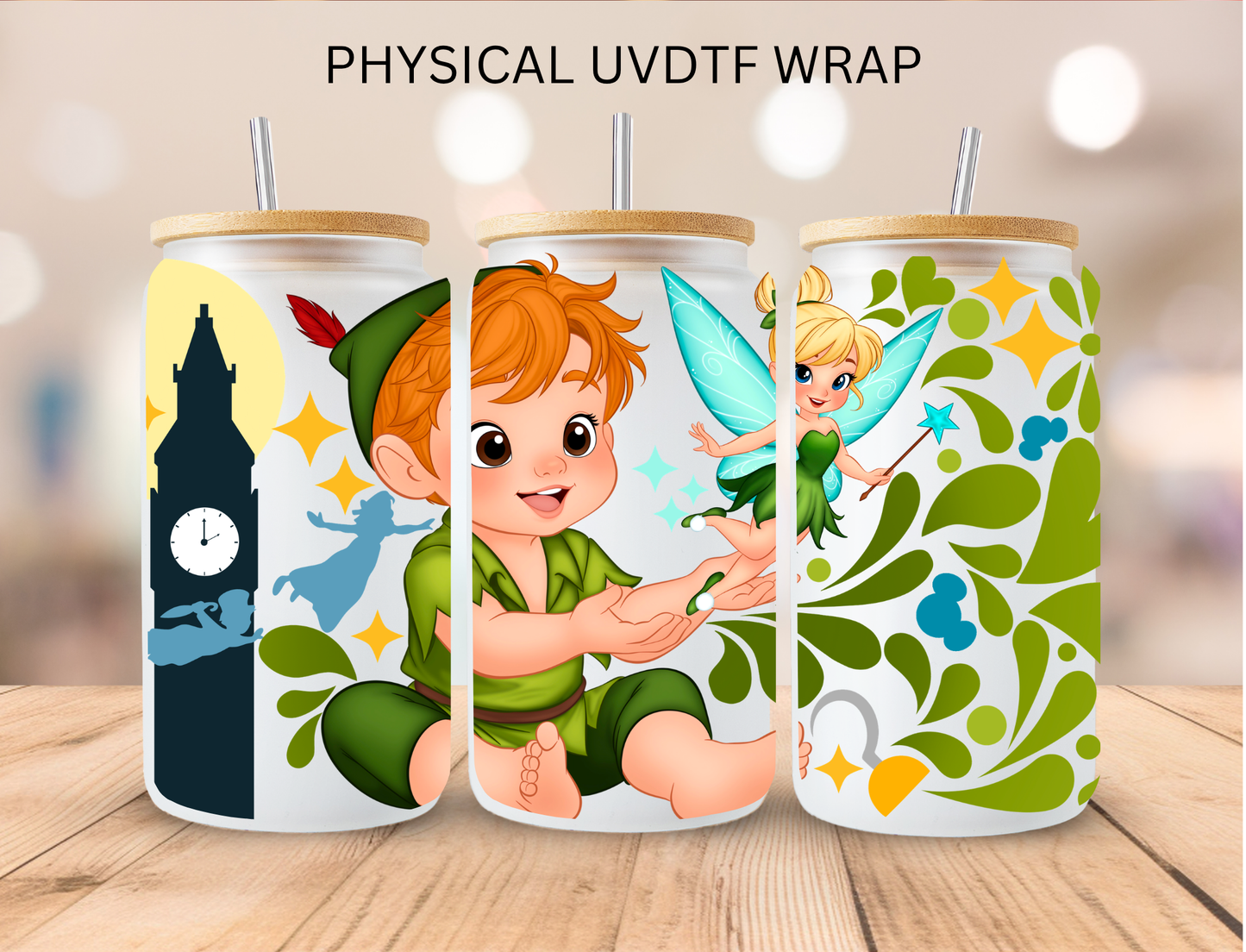 Talavera Peter And Fairy - 16 oz / 20 oz Libby UV DTF Wrap