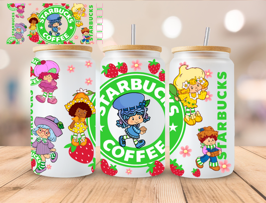 Strawberry Crew SB Shortcake Collection - 16 oz / 20 oz Libby UV DTF Wrap