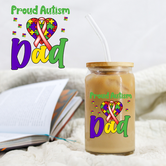 Proud Autism Dad - UV DTF Libby Decal