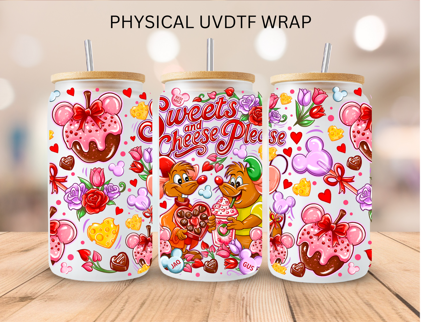 Valentines Mouse Friends - 16 oz / 20 oz Libby UV DTF