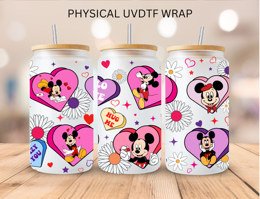 Valentines Mouse Love Ver 2 - 16 oz / 20 oz Libby UV DTF Wrap