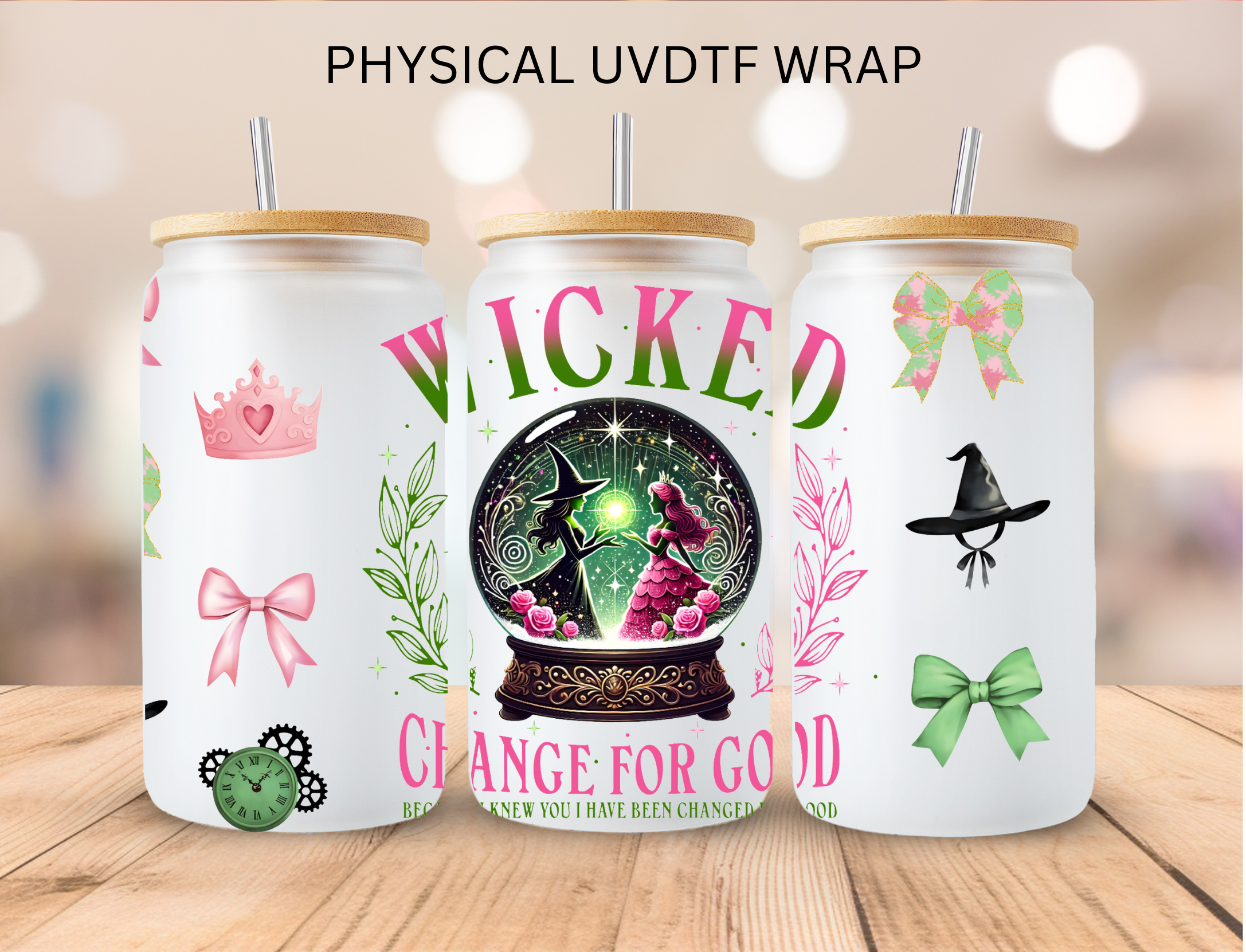 Wicked Movie Ver 4 - 16 oz / 20 oz Libby UV DTF Wrap – Southern Gem ...
