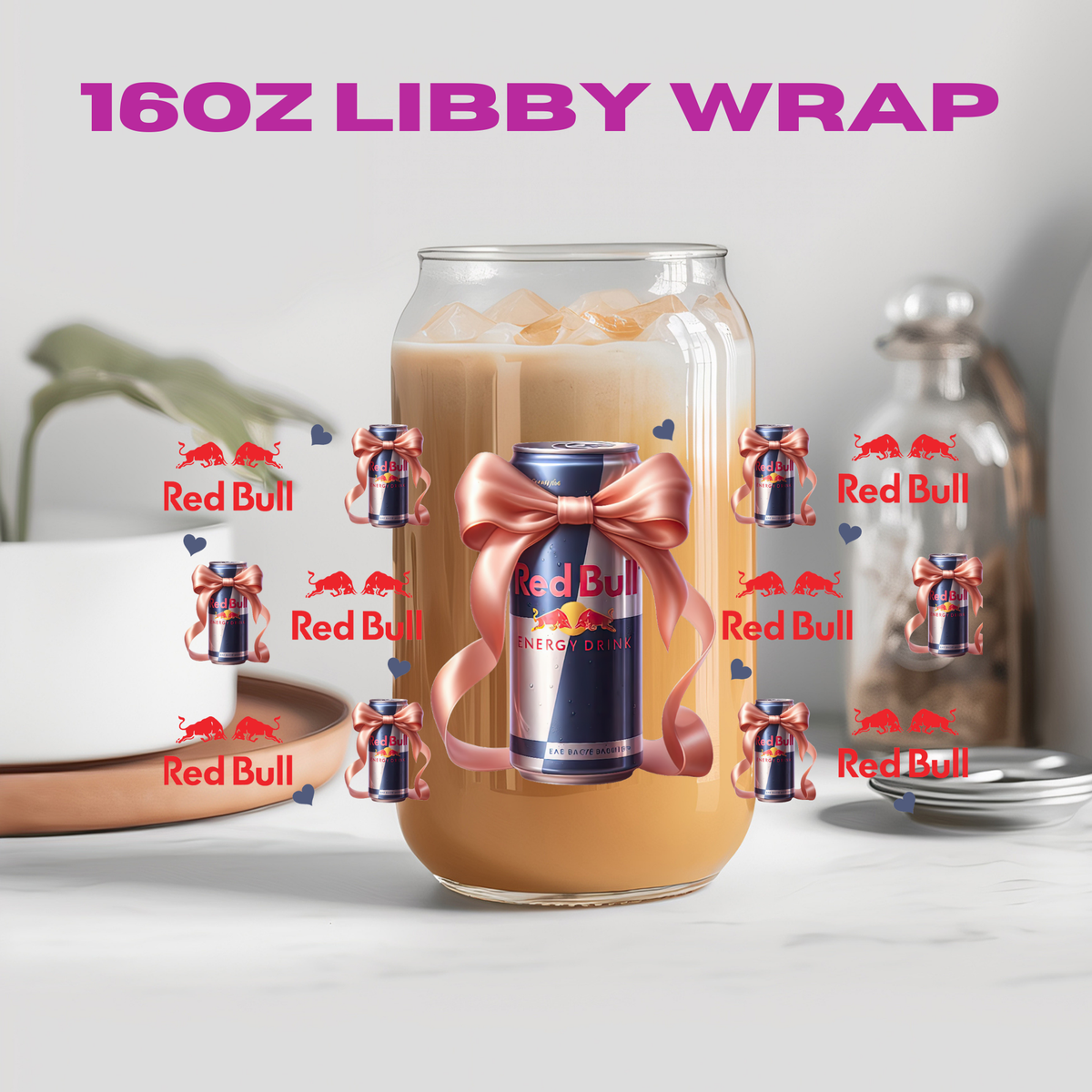 Coquette Soda Collection - 16 oz / 20 oz Libby UV DTF Wrap