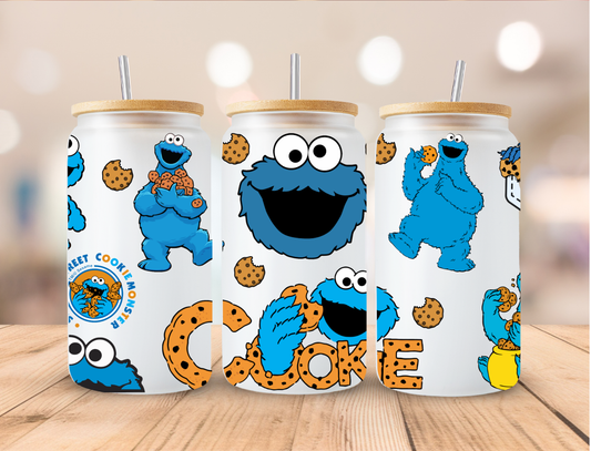 Cookie Monster - 16 oz / 20 oz Libby UV DTF Wrap