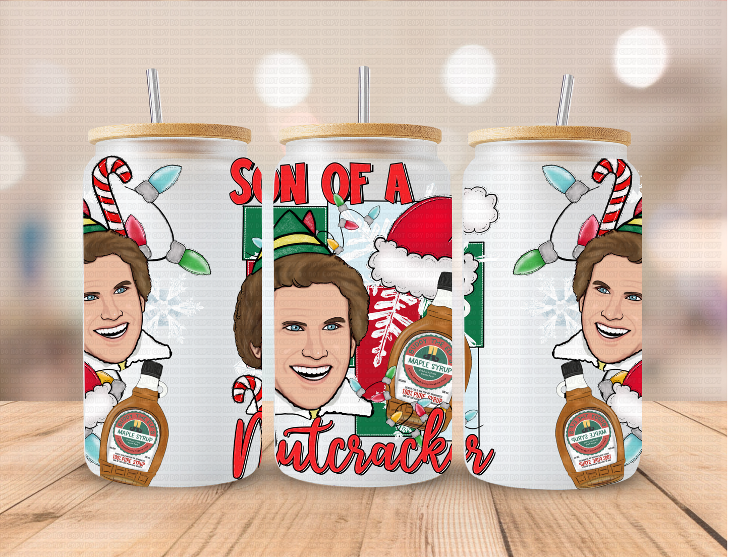 Christmas Son of A Nutcracker - 16 oz / 20 oz Libby UV DTF Wrap