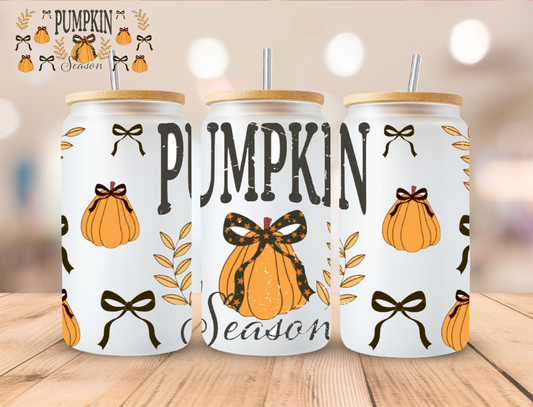 Fall Pumpkin Season - 16 oz / 20 oz Libby UV DTF Wrap