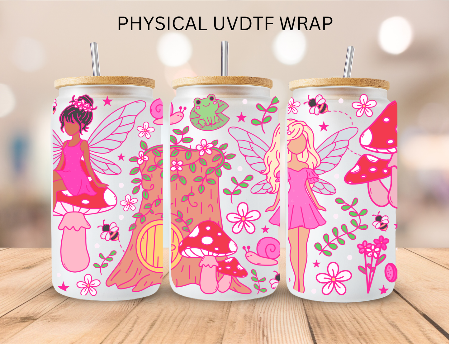 Fairy Garden - 16 oz / 20 oz Libby UV DTF Wrap