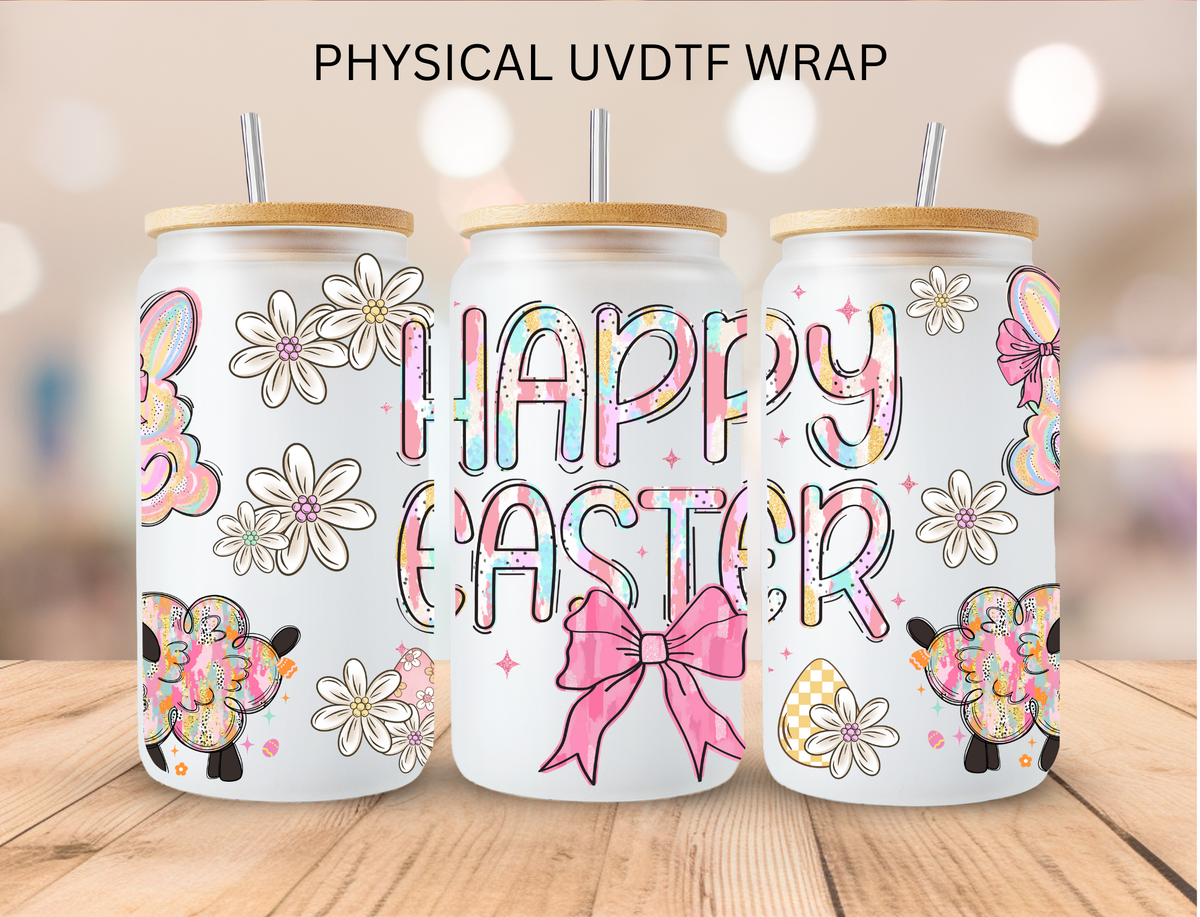 Happy Easter - 16 oz / 20 oz Libby UV DTF